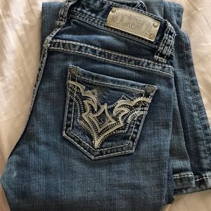 Girl Rock & Roll flared Jeans Size 8